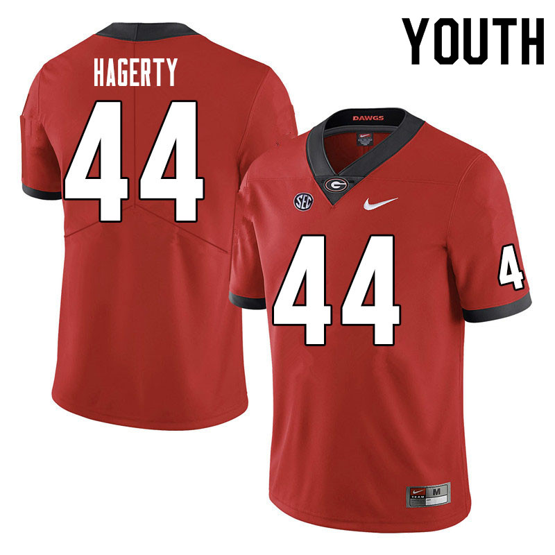 Youth #44 Michael Hagerty Georgia Bulldogs College Football Jerseys Sale-Red